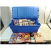 Image 1 : 16 GALLON RUBBERMAID STORAGE BIN & 11 REFERENCE