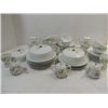 Image 1 : LOT 42 CHERRY CHINA 6 PLACE SETTING LEAF PATTERN: