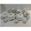 Image 2 : LOT 42 CHERRY CHINA 6 PLACE SETTING LEAF PATTERN: