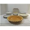 Image 2 : LOT 13 ASSORTED STONEWARE: PIE PLATE, CASSEROLE &