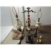 Image 1 : LOT 8 ASSORTED VINTAGE LAMPS & CANDLE HOLDERS