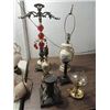 Image 3 : LOT 8 ASSORTED VINTAGE LAMPS & CANDLE HOLDERS