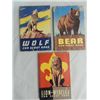 Image 1 : LOT 3 1954 BOY SCOUT EMPHERIA WOLF, BEAR, LION CUB