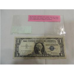 SERIES 1957 US ONE DOLLAR SILVER CERTIFICATE