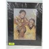 Image 1 : 16X20 MATTED BASKETBALL PRINT BRYANT & O'NEAL