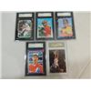 Image 1 : LOT 5 GRADED (4) BASEBALL & 1 BASKETBALL CARDS: