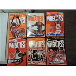 LOT 6 WHEATIES CEREAL BOXES CHICAGO BULLS ON COVER