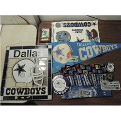 ASSORTED GROUP DALLAS COWBOY COLLECTIBLES: PENNANT