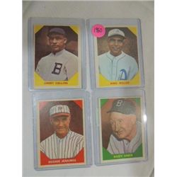 LOT 4 1960 BASEBALL GREATS PLAYER CARDS #51, 67,