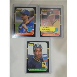 LOT 3 1987 LEAF ROOKIE BASEBALL CARDS MARK MCGWIRE