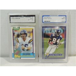 LOT 2 GRADED FOOTBALL CARDS: 2000 IMPACT #94