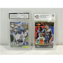 LOT 2 GRADED FOOTBALL CARDS: 1996 UPPER DECK #U12