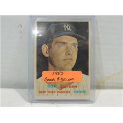 1953 TOPPS #175 BASEBALL PLAYER CARD DON LARSEN