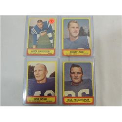 LOT 4 1963 TOPPS FOOTBALL PLAYER CARDS: #6, 3, 10,