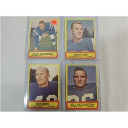 LOT 4 1963 TOPPS FOOTBALL PLAYER CARDS: #6, 3, 10,