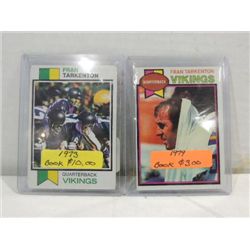 LOT 2 1973 & 79 TOPPS FOOTBALL CARD FRAN TARKENTON