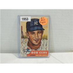 1953 TOPPS #210 BASEBALL PLAYER CARD BOB CERV