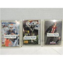 LOT 3 PROLINE PREVIEW FOOTBAL CARD #2, 3, 5