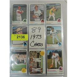 LOT 89 1973 TOPPS BASEBALL PLAYER CARDS