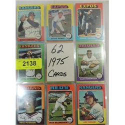 LOT 62 1975 TOPPS BASEBALL PLAYER CARDS