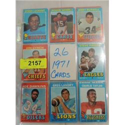LOT 26 1971 TOPPS FOOTBALL PLAYER CARDS