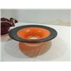 Image 3 : LOT 2 RUFFLED EDGE RUBY GLASS BOWL STERLING SILVER