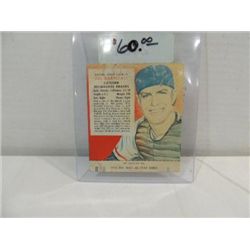 1955 RED MAN #2 BASEBALL PLAYER CARD DEL CRANDALL