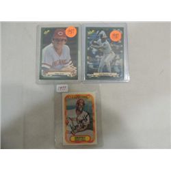 LOT 3 1987 CLASSIC #1 BASEBALL PLAYER CARD ROSE,