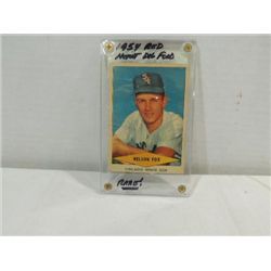 1954 RED HEART DOG FOOD BASEBALL CARD NELSON FOX