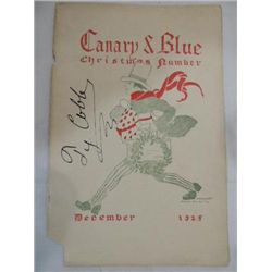 TY COBB ON COVER SIGNATURE AUTOGRAPH