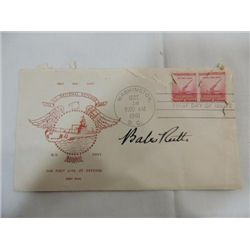 BABE RUTH ON ENVELOPE SIGNATURE AUTOGRAPH