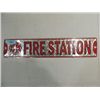 Image 1 : 24X5 PRESSED METAL FIRE STATION & RESCUE SIGN