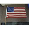 Image 1 : VINTAGE 3X2 50 STAR UNITED STATES FLAG, MAPLE POLE
