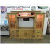 Image 1 : VINTAGE FRENCH PROVINCIAL OAK ENTERTAINMENT CENTER