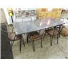 Image 1 : 72X35 MID-CENTURY MODERN WROUGHT IRON DINING TABLE