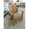 Image 1 : ANTIQUE MISSION STYLE OAK ROCKING CHAIR