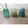 Image 2 : LOT 9 VINTAGE GLASS ELECTRICAL INSULATORS: 7