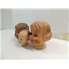 Image 2 : LOT 3 VINTAGE VINYL DOLL HEADS (2) WITH SLEEPY EYE