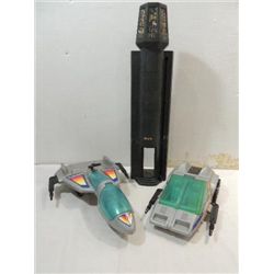 LOT 3 1980S LASER FORCE PLASTIC TOY JET FIGHTER &