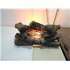Image 1 : HAND CRAFTED FROM PINE LIGHTED FIREPLACE INSERT