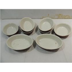 SET OF 8 HALL #573 CERAMIC CUSTARD BOWLS