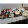 Image 1 : HUGE LOT VINTAGE CERAMIC CANNISTERS & BOWLS, PLUSH
