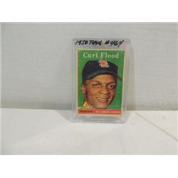 1958 TOPPS #464 BASEBALL PLAYER CARD CURT FLOOD