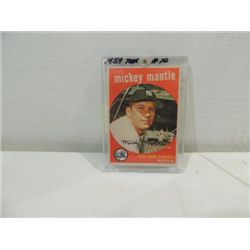 1959 TOPPS #10 BASEBALL PLAYER CARD MICKEY MANTLE