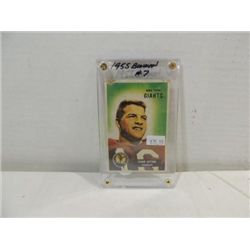 1955 BOWMAN #7 FOOTBALL PLAYER CARD FRANK GIFFORD