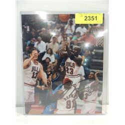 8X10 BASKETBALL PHOTO AUTOGRAPHED MICHAEL JORDAN