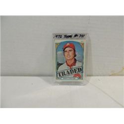 1972 TOPPS #751 BASEBALL TRADED CARD STEVE CARLTON