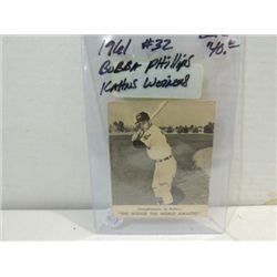 1961 KAHN'S WEINERS BASEBALL CARD BUBBA PHILLIPS