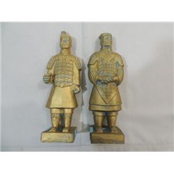 LOT 2 6"H REPLICA OF CHINESE TERRA COTTA SOLDIER