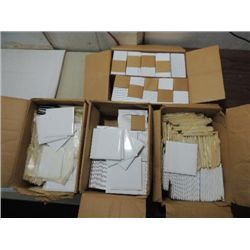 LOT 4 CASES 4X4 & ASSORTED SIZES WHITE WALL TILE